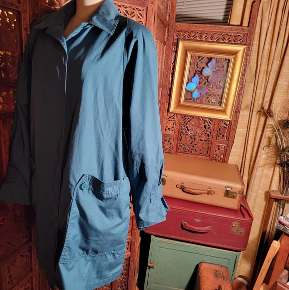 Vintage London Fog Teal Jacket, Size 16 - Picture 2 of 8
